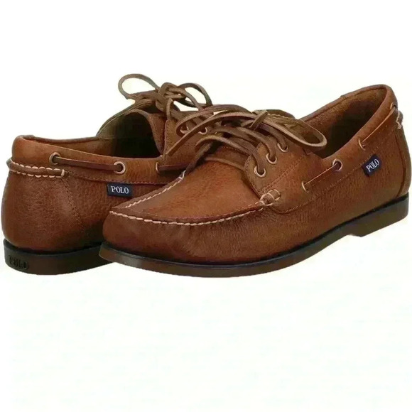 RALPH LAUREN POLO Leather Bienne Loafer/Boat Shoes - Picture 1 of 15